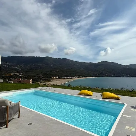 Vue Villa Calcatoggio (Corsica)